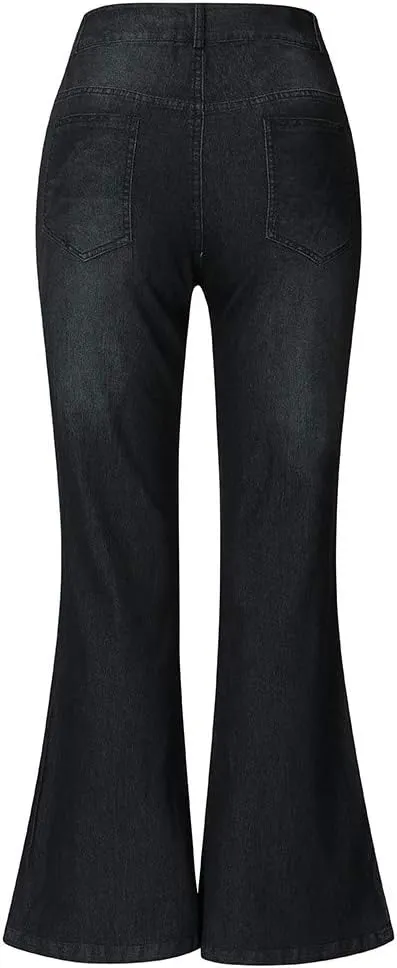 Skinny Jeans for Women Stretch Mid Bell Slim Length Jeans Jeans Flare Women's Jeans Black Pants for Women Classic