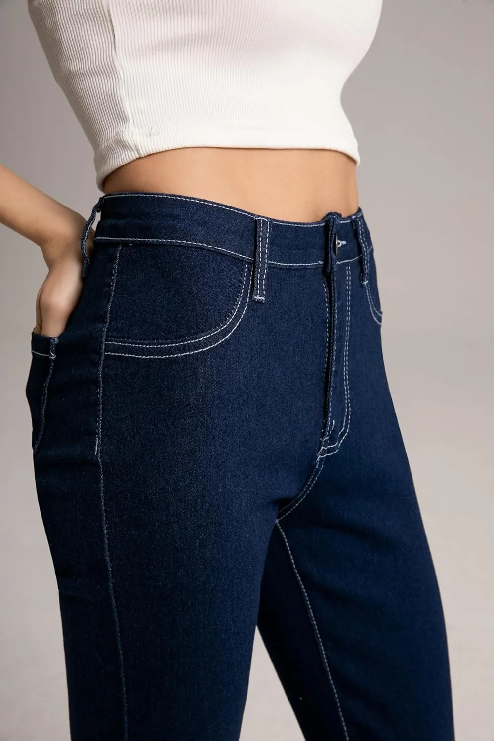 Skinny Stretchy Jeans for Women Butt Lifting mom Jeans High Waisted Stretchy Control Jeans Trendy Womens Jeans