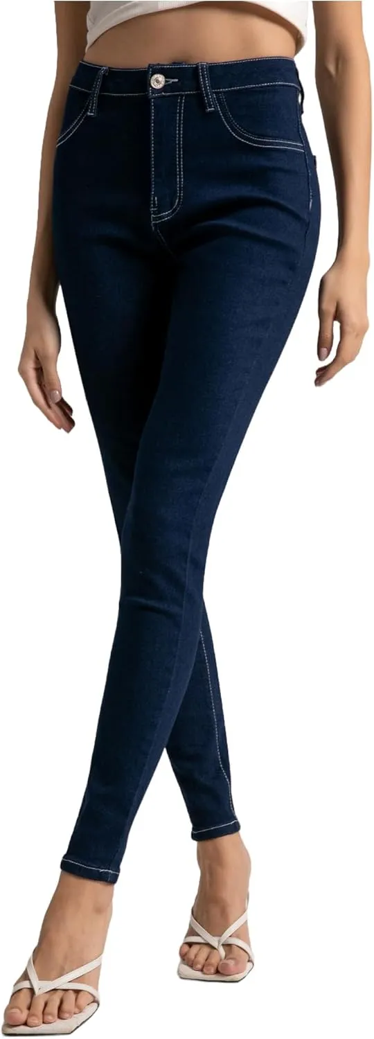 Skinny Stretchy Jeans for Women Butt Lifting mom Jeans High Waisted Stretchy Control Jeans Trendy Womens Jeans