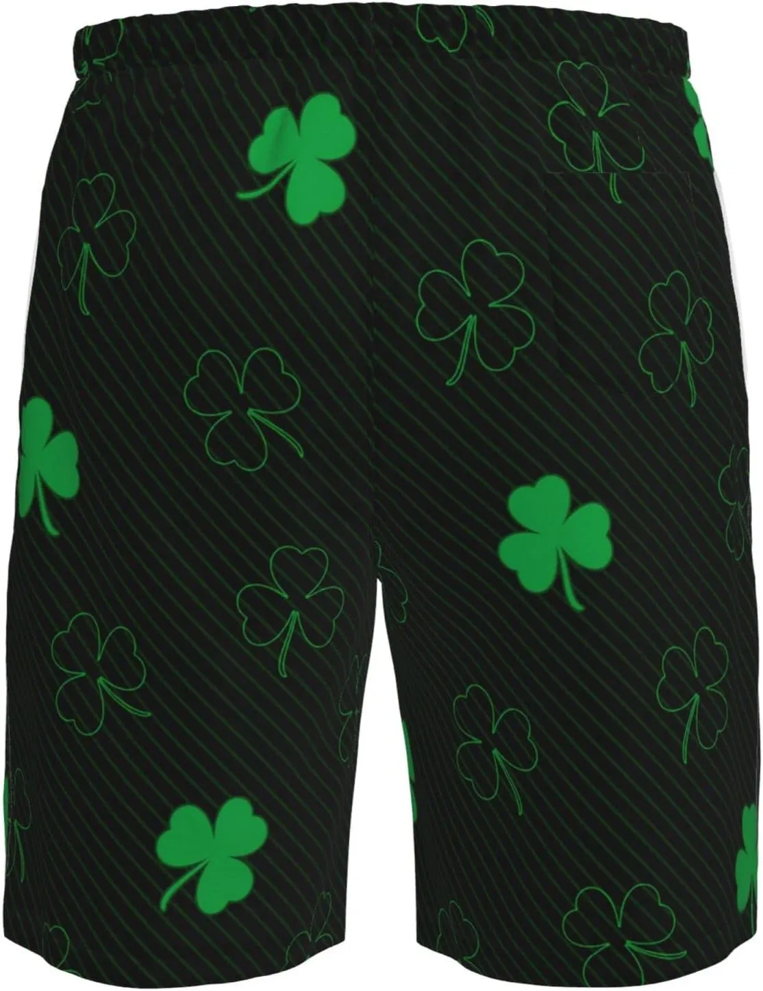 St Patricks Day Shamrocks Men's Workout Running Shorts Lightweight Athletic Gym Shorts with Liner