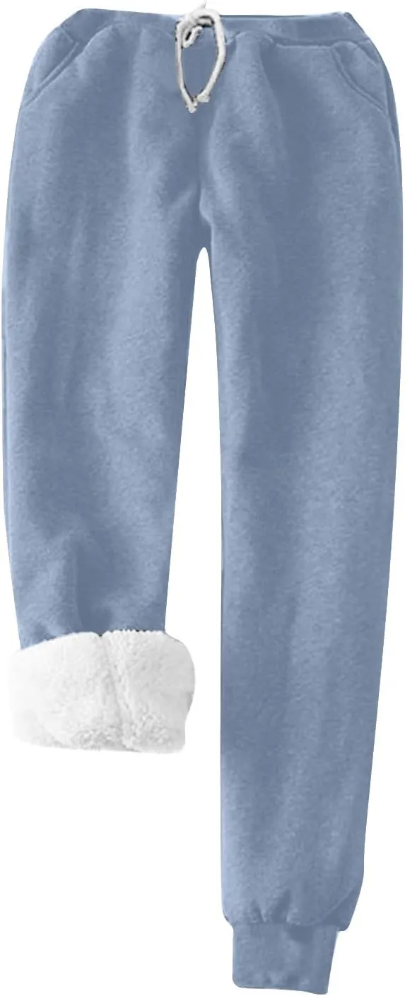 Stessotudo Women Lounge Sets Casual Fleece Lined Warm Underwear Long Sleeve Tops Sherpa Pant Sets Comfy 2 Piece Matching Sets