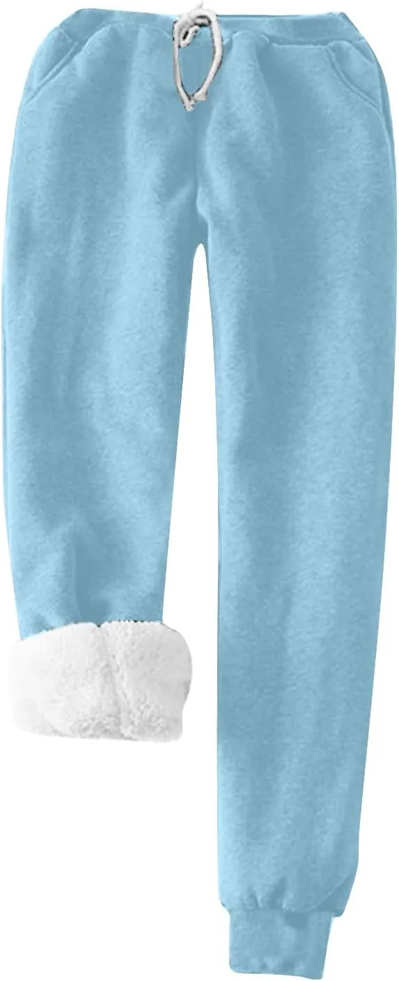 Stessotudo Women Lounge Sets Casual Fleece Lined Warm Underwear Long Sleeve Tops Sherpa Pant Sets Comfy 2 Piece Matching Sets