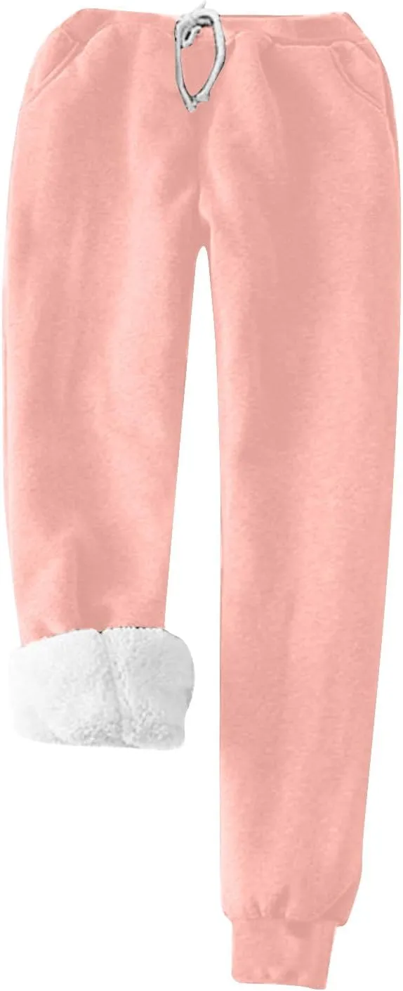 Stessotudo Women Lounge Sets Casual Fleece Lined Warm Underwear Long Sleeve Tops Sherpa Pant Sets Comfy 2 Piece Matching Sets
