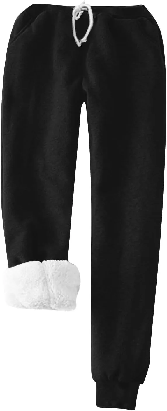 Stessotudo Women Lounge Sets Casual Fleece Lined Warm Underwear Long Sleeve Tops Sherpa Pant Sets Comfy 2 Piece Matching Sets