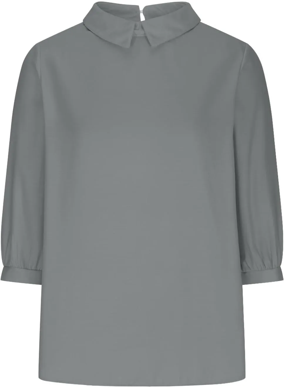 Summer Cotton Linen Gauze Shirts Comfy Breathable Lounge Top Loose 3/4 Sleeve Lapel T Shirt Plain Blouse Plus Size