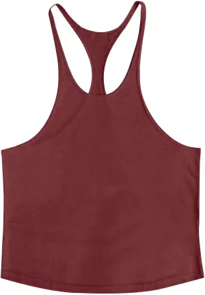 Summer Cotton Tank Tops for Men Plus Size Solid Colour Stretch Sleeveless Shirts Crewneck Dry Athletic Clothing