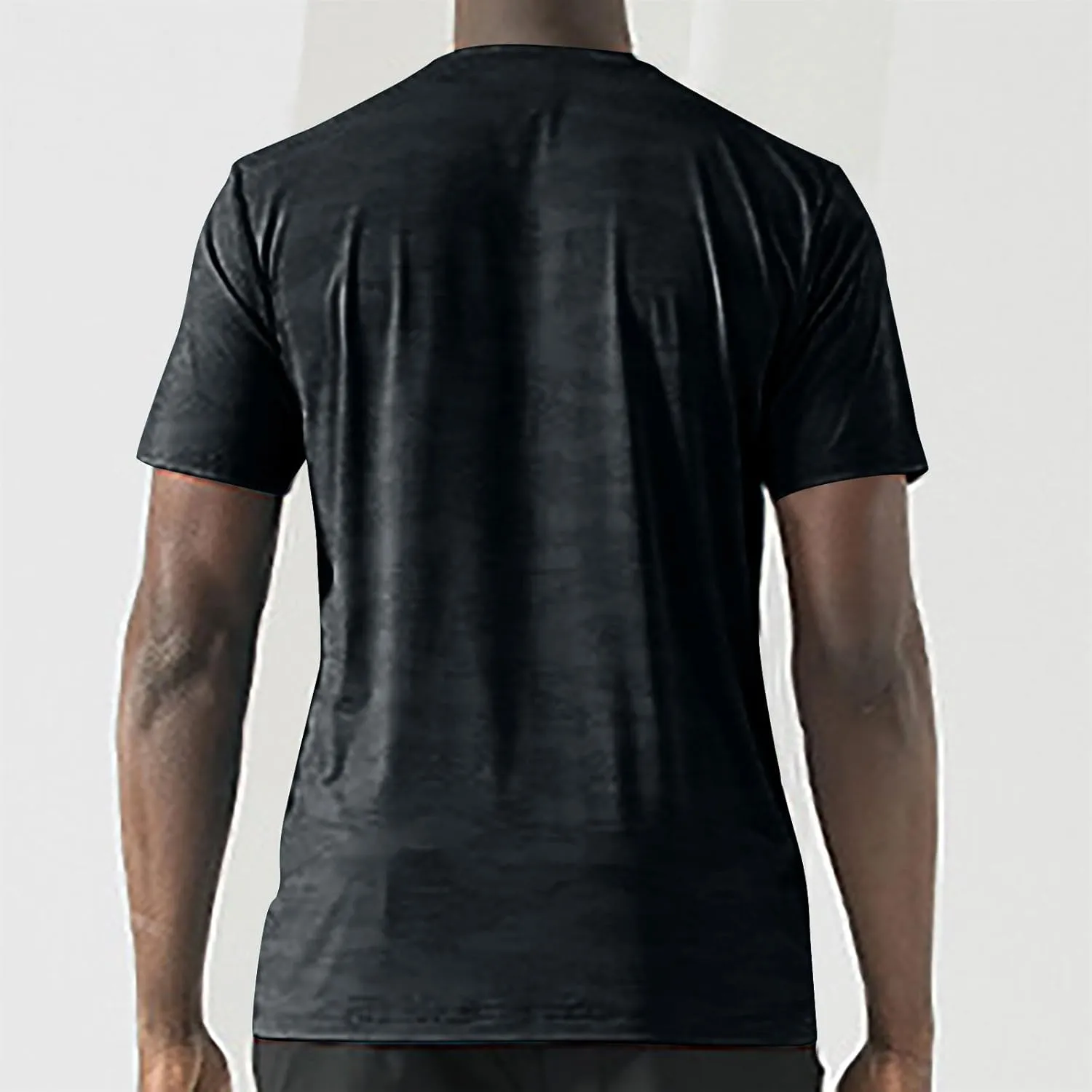 Summer Shirts for Men Mens Summer T-Shirt Running Quick Drying Close Fit Tunic Short Sleeved Round Neck Plain Tops