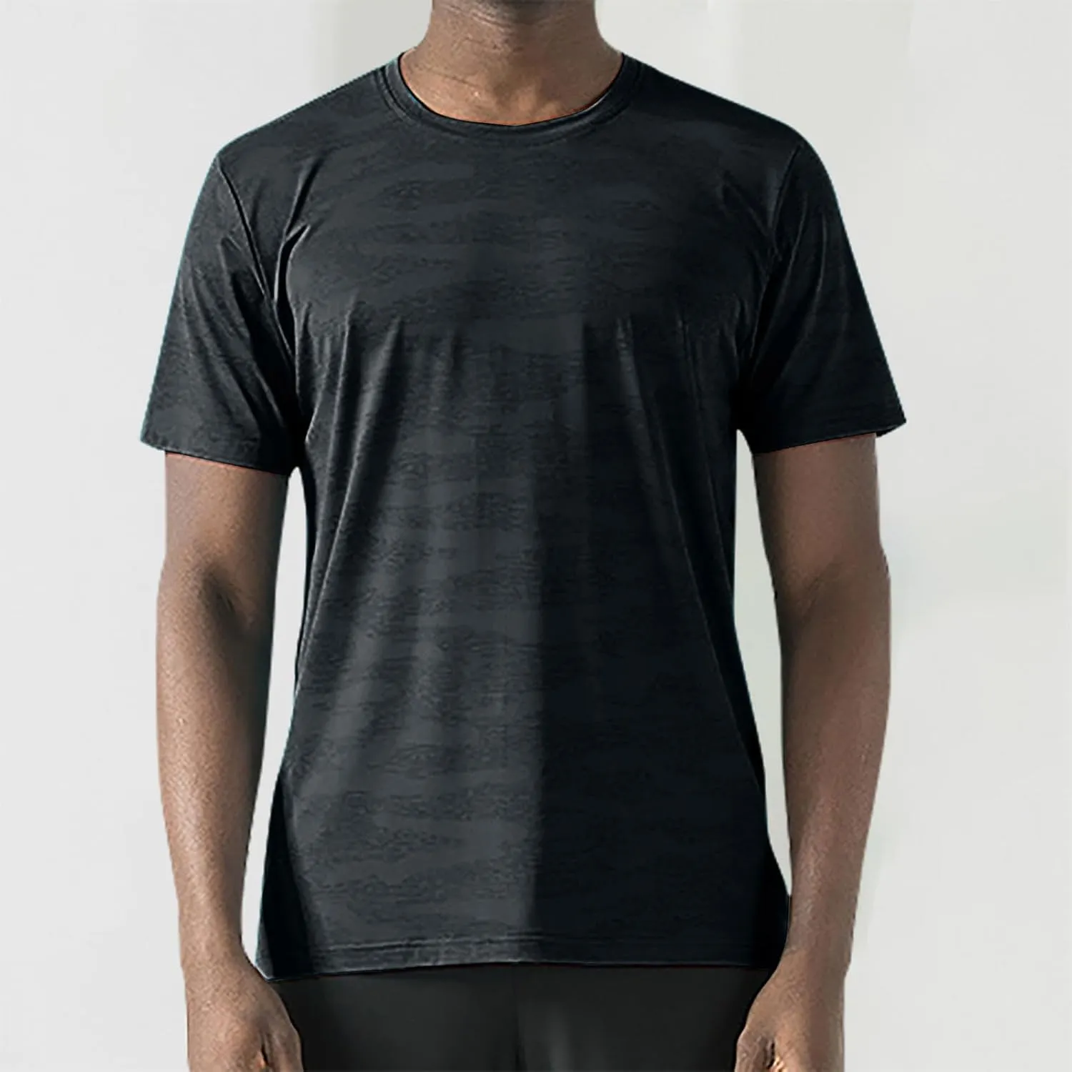 Summer Shirts for Men Mens Summer T-Shirt Running Quick Drying Close Fit Tunic Short Sleeved Round Neck Plain Tops
