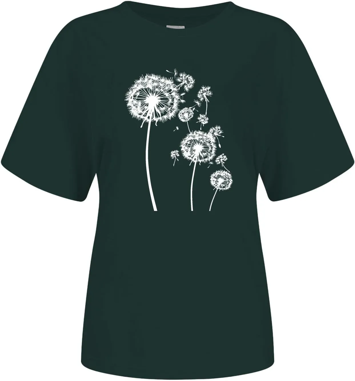 Summer Tops for Women 2025 Crewneck Short Sleeve T Shirts Dressy Casual Top Fashion Loose Cute Printed Blouse