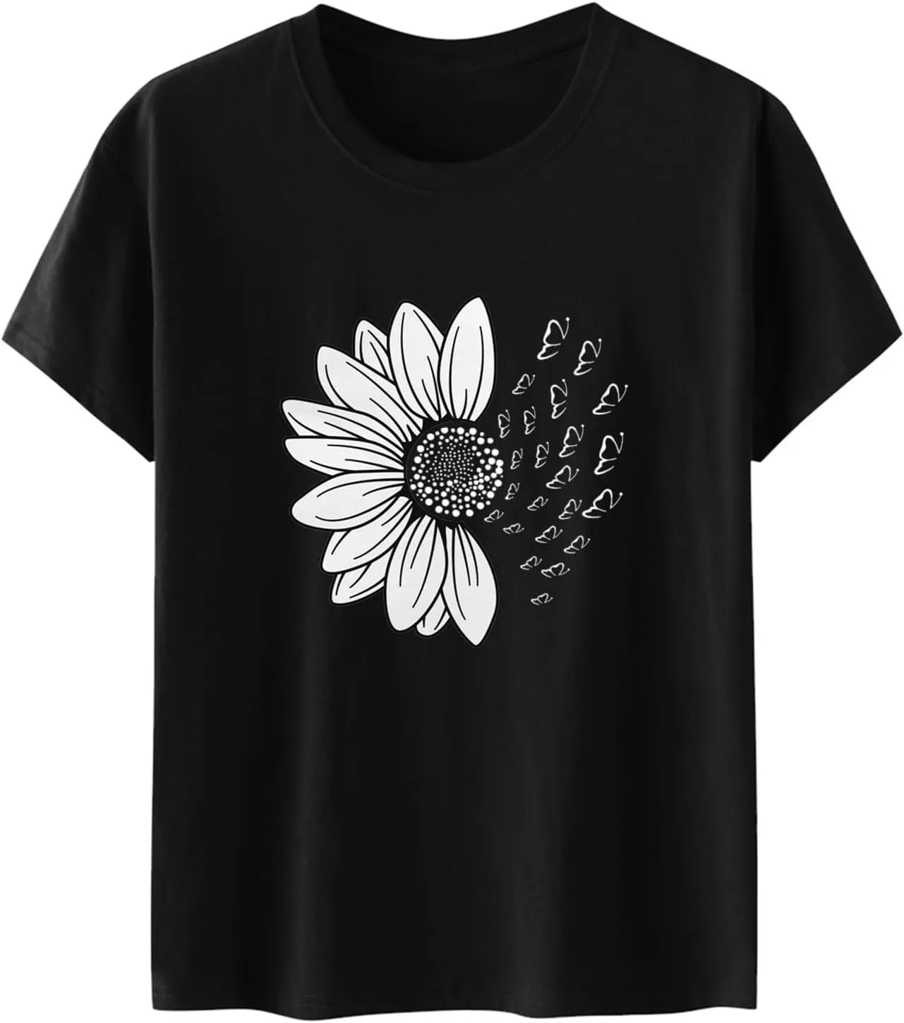 Summer Tops for Women 2025 Trendy Causal Tops Trendy Sunflower Graphic Tees Cute Garden Plant Lover Tshirts