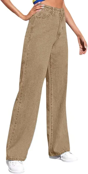 Sweatpants That Look Like Jeans, Casual Stright Jeans, Sweatpant Jeans: High Waisted with Pockets, Cute Petite Jeans