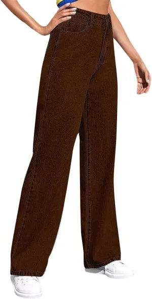 Sweatpants That Look Like Jeans, Casual Stright Jeans, Sweatpant Jeans: High Waisted with Pockets, Cute Petite Jeans