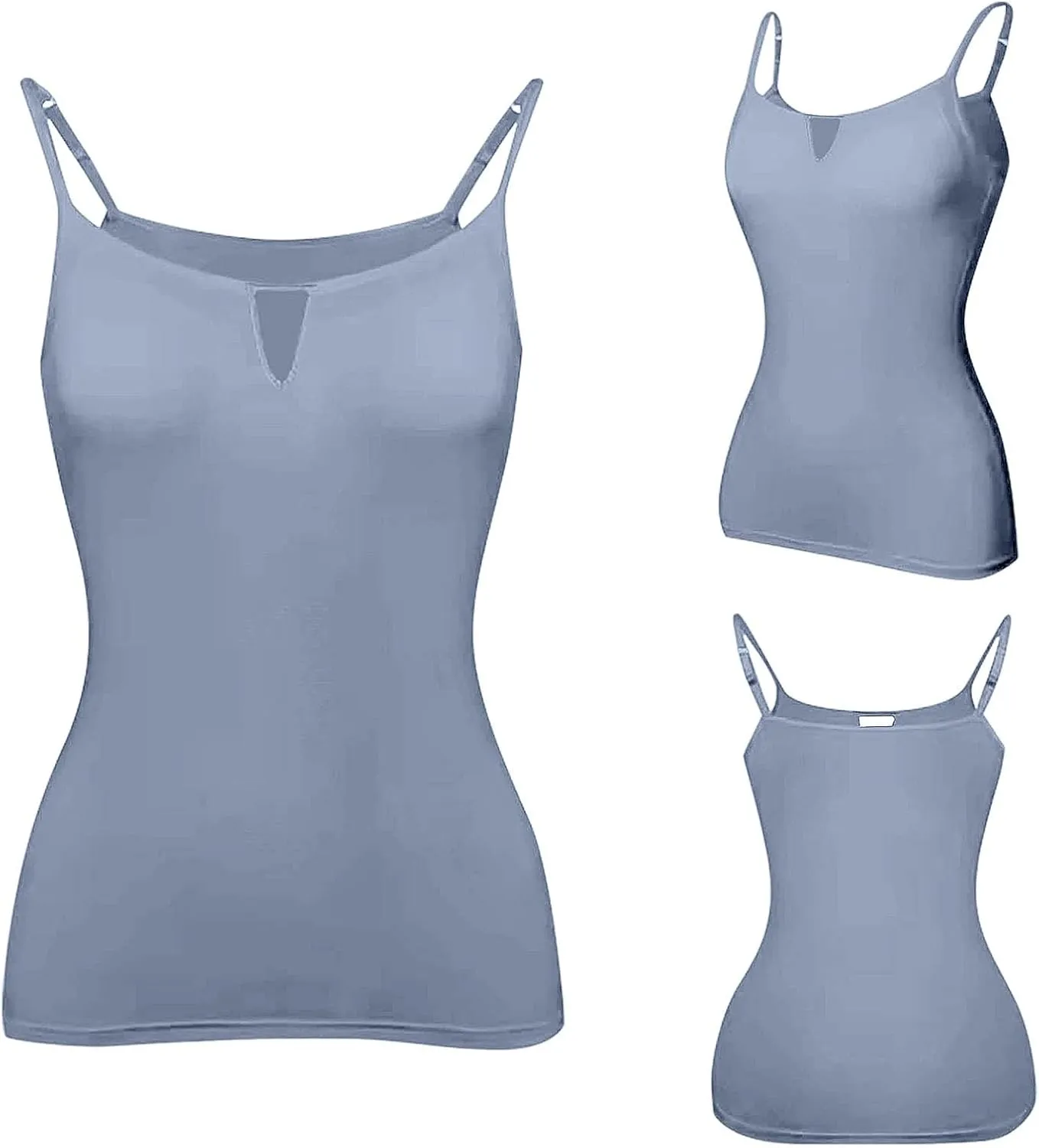 Tank Top with Built in Bra for Women Camisole Tops Casaul Summer Spaghetti Strap Basic Padded Workout Yoga Shirts