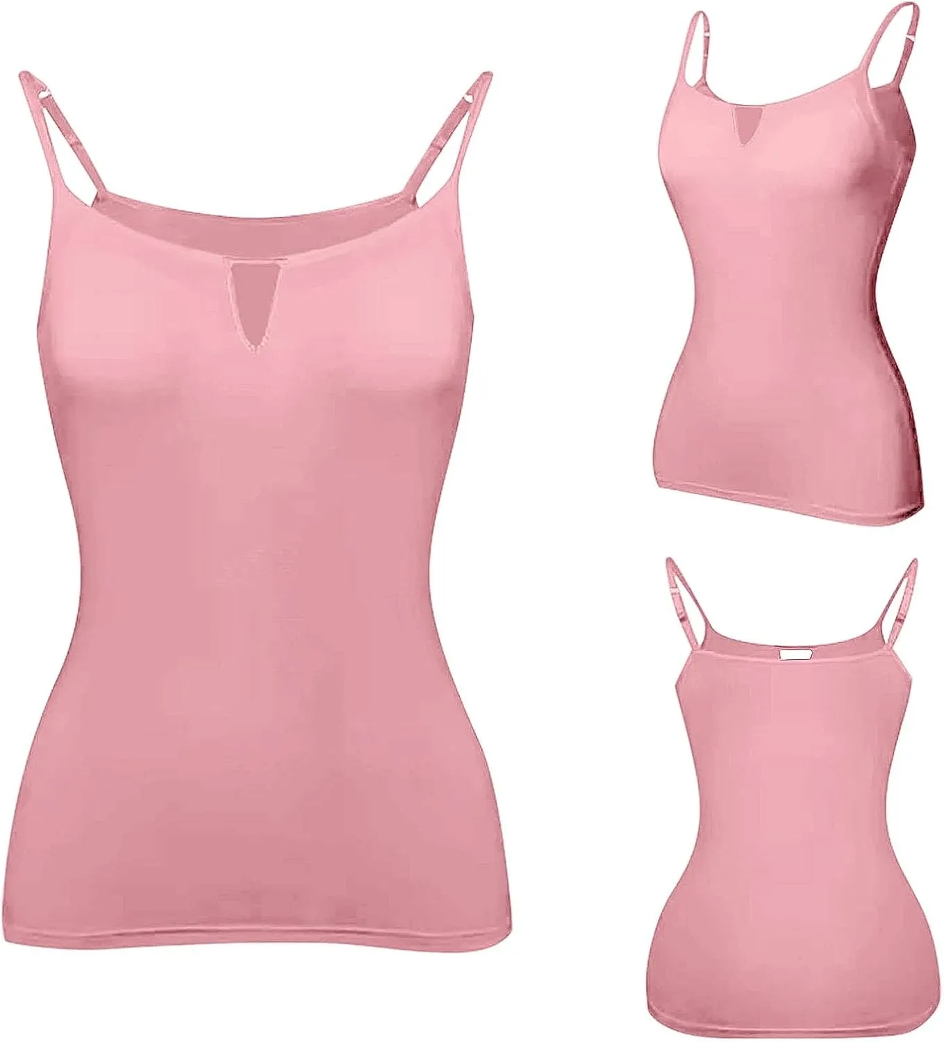 Tank Top with Built in Bra for Women Camisole Tops Casaul Summer Spaghetti Strap Basic Padded Workout Yoga Shirts