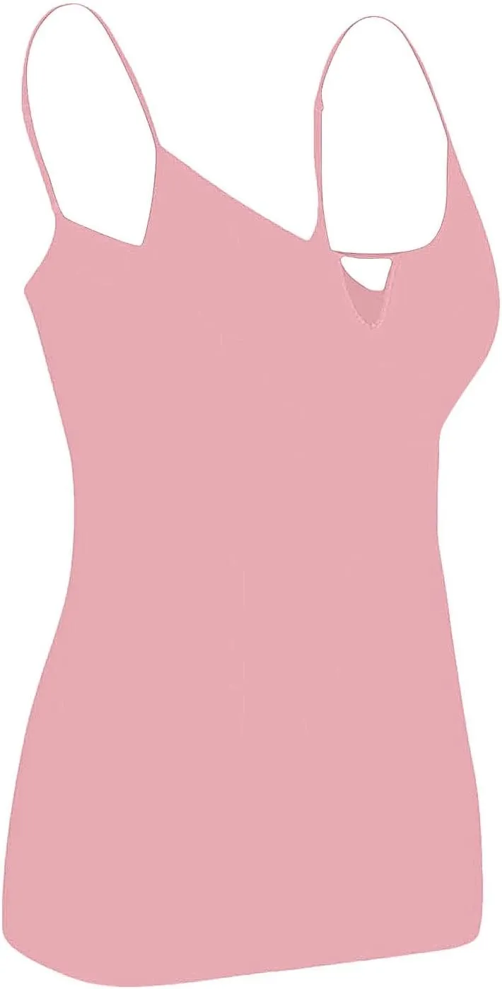 Tank Top with Built in Bra for Women Camisole Tops Casaul Summer Spaghetti Strap Basic Padded Workout Yoga Shirts