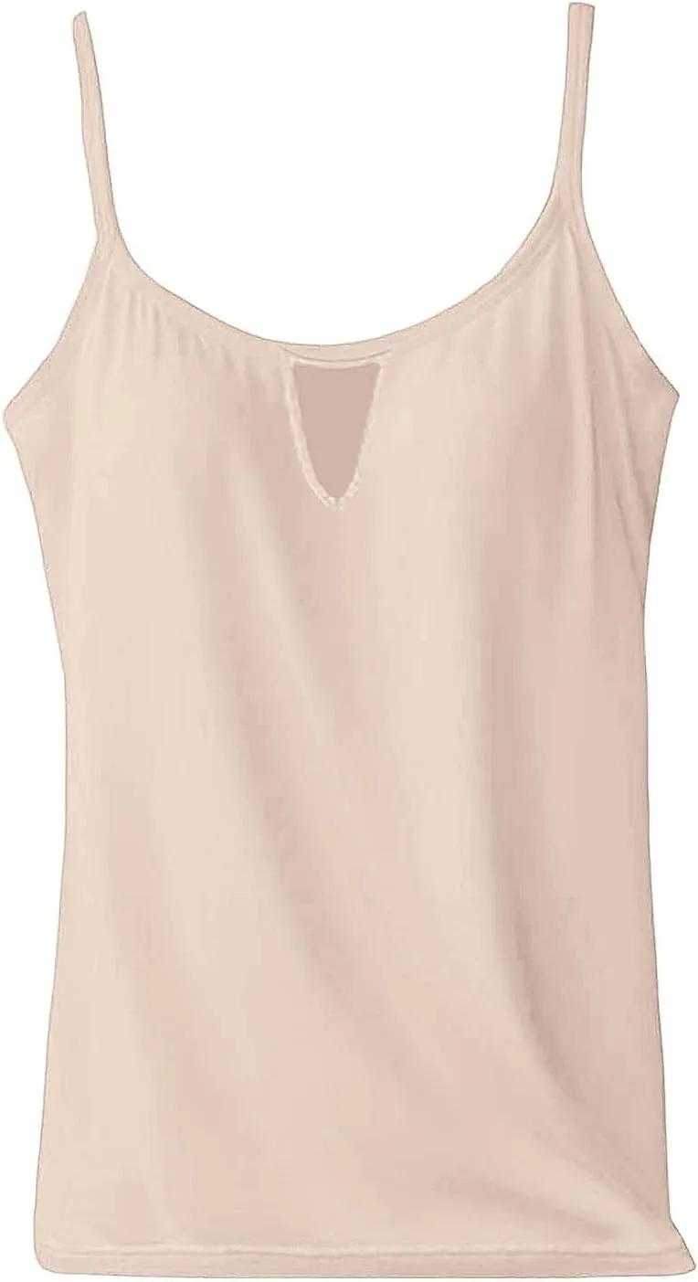 Tank Top with Built in Bra for Women Camisole Tops Casaul Summer Spaghetti Strap Basic Padded Workout Yoga Shirts