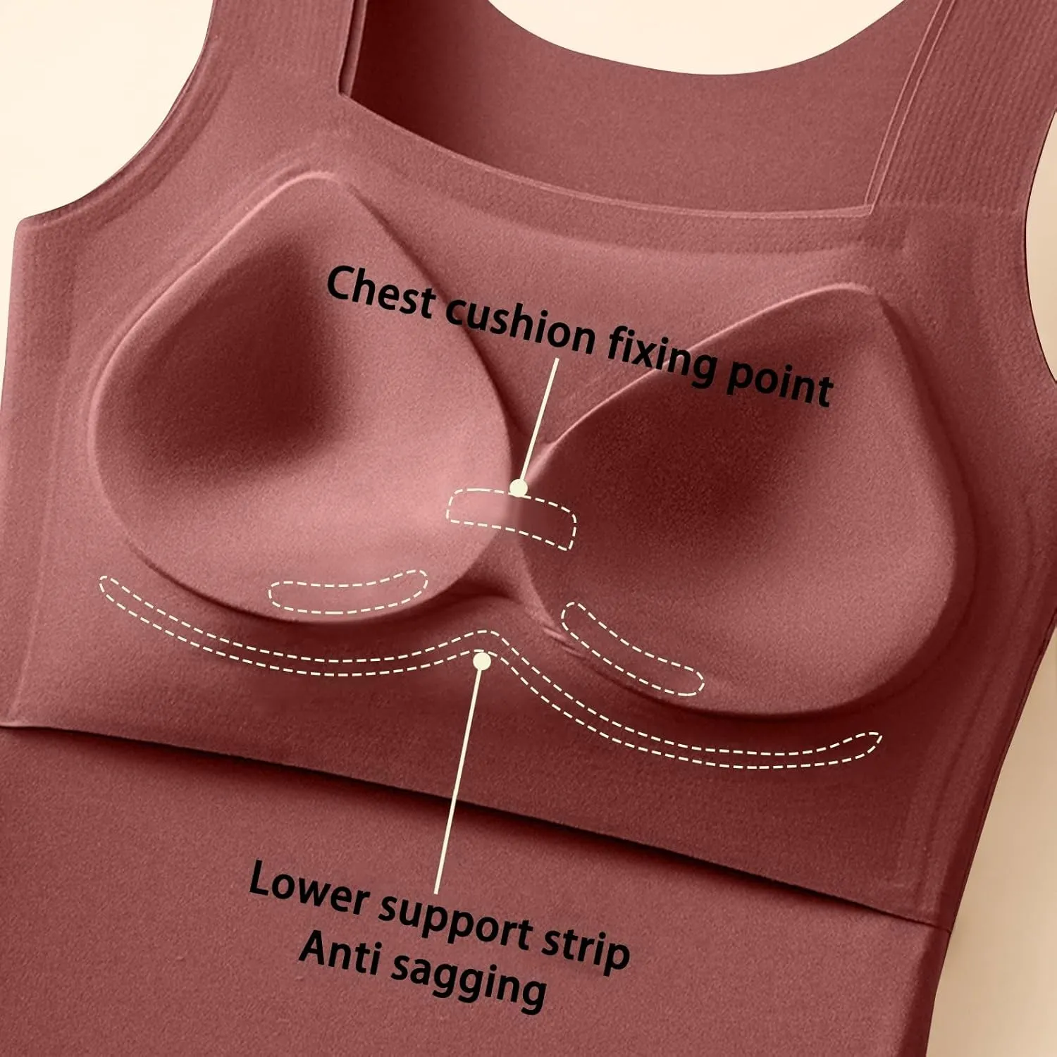 Tank Top with Built in Bra for Women Sleeveless U Neck Shapewear High Strechy Slim Fit Camisole Workout Tops