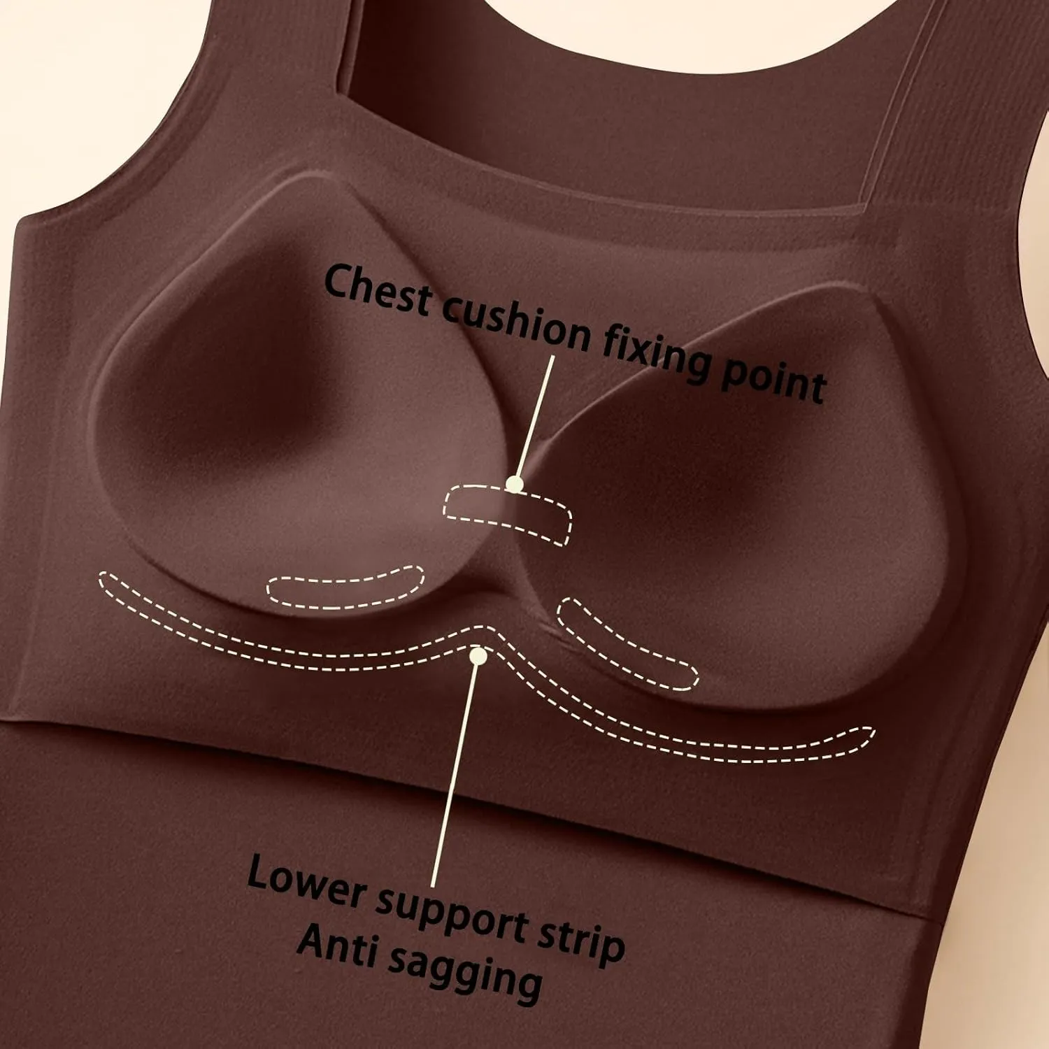 Tank Top with Built in Bra for Women Sleeveless U Neck Shapewear High Strechy Slim Fit Camisole Workout Tops