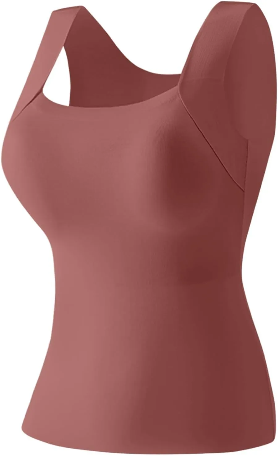 Tank Top with Built in Bra for Women Sleeveless U Neck Shapewear High Strechy Slim Fit Camisole Workout Tops