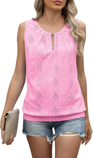 Tank Tops for Women 2025 Basic Trendy Spring Summer V Neck Sleeveless Shirts Casual Loose Vacation Outfits