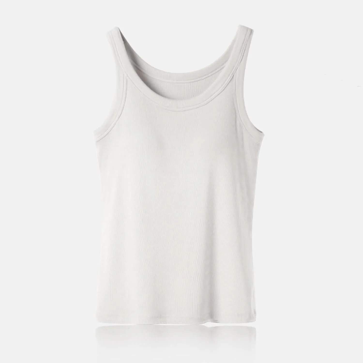 Tank Tops for Women 2025 Bulit in Bra Cotton Summer Workout Yoga Tops Slim Fit Ribbed Sleeveless Basic Tee Camisole
