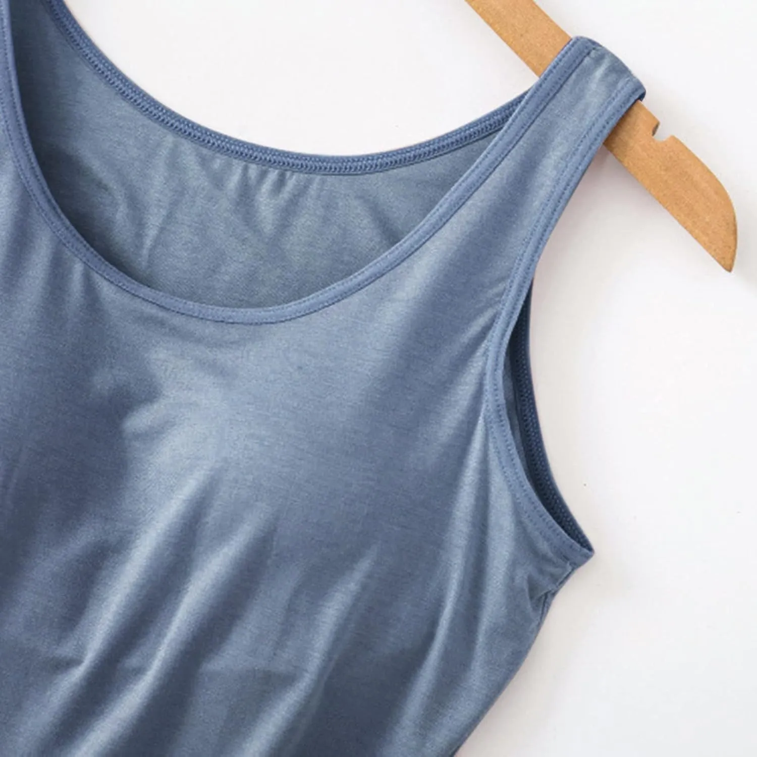 Tank Tops for Women Built With Chest Pads Five Fingers Cotton Shelf Bra Fitness Tanks Layering Workout Undershirts