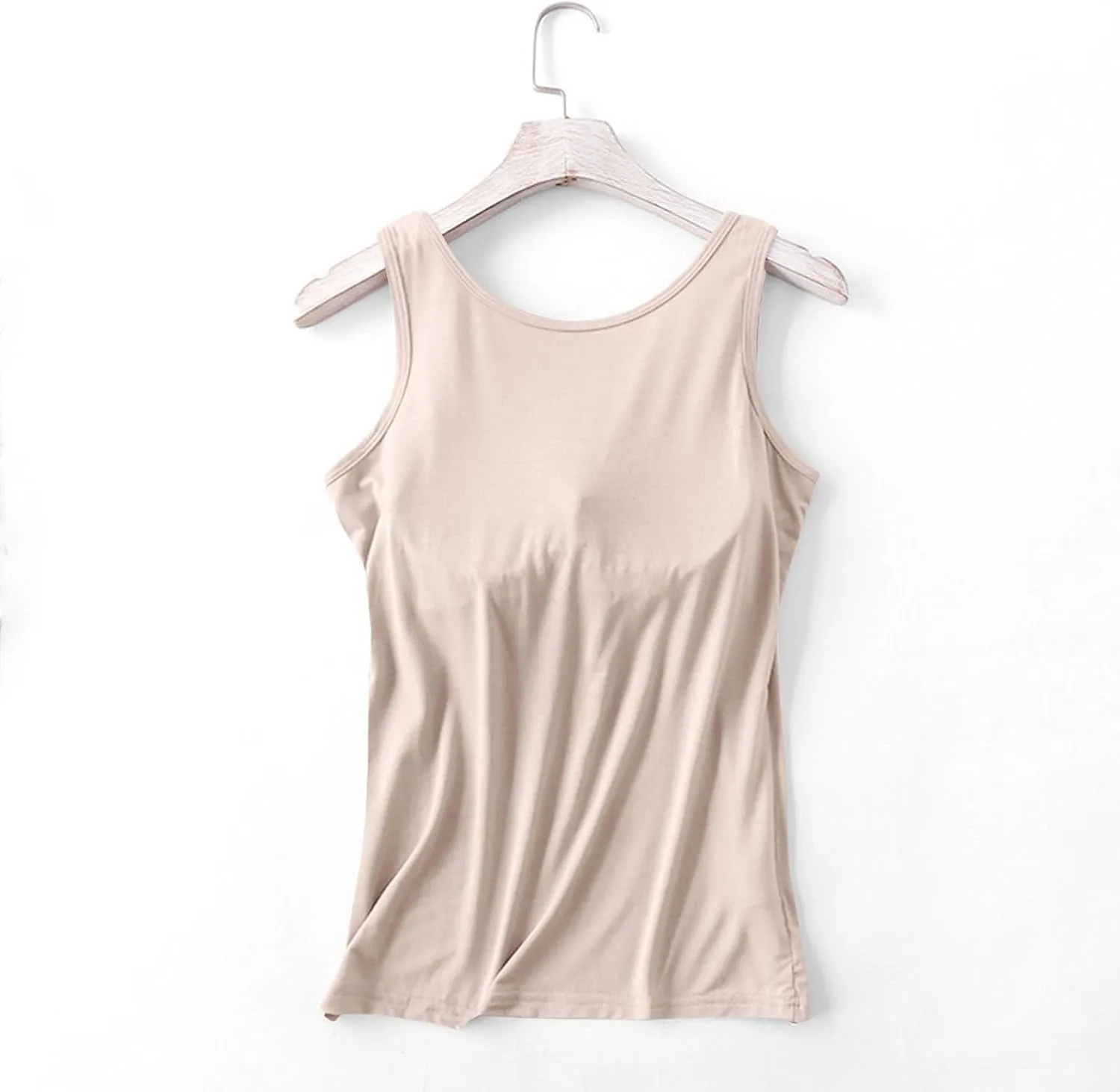 Tank Tops with Built in Bra Padded 2024 Comfy Solid Color Sleeveless Tops Workout Gym Shirt