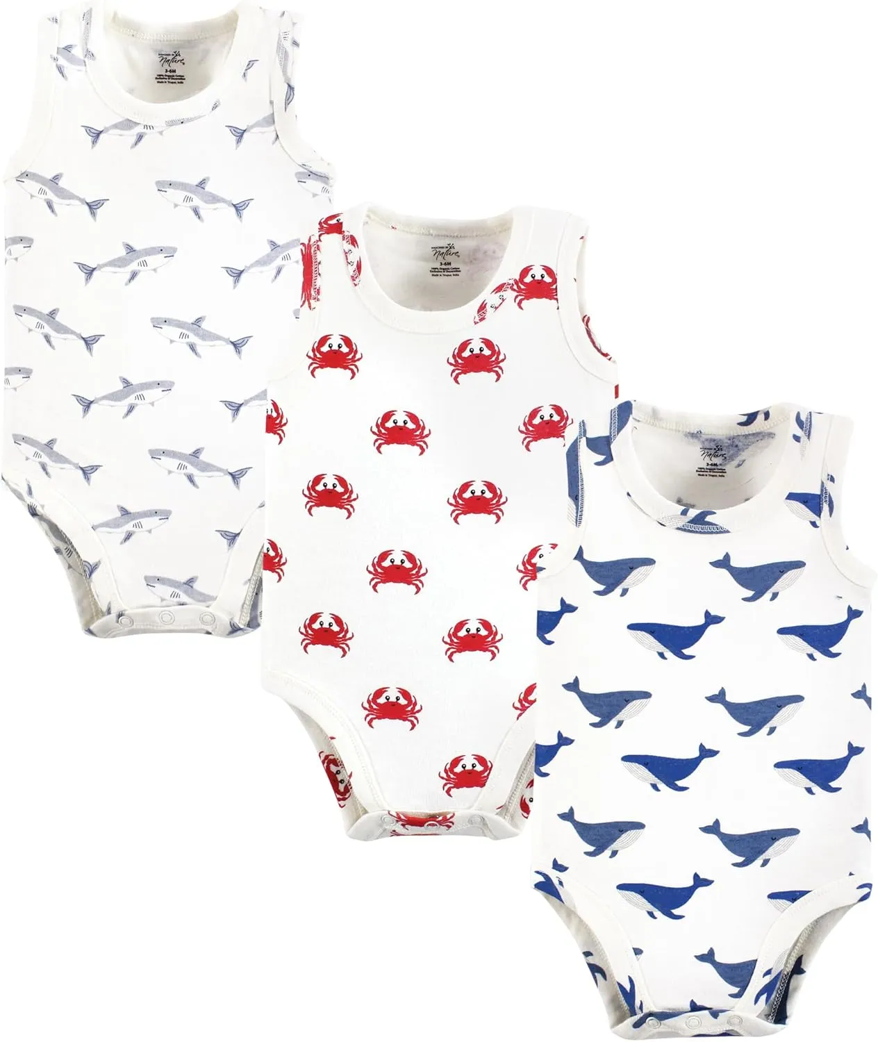 Touched by Nature Unisex Baby Organic Cotton Bodysuits