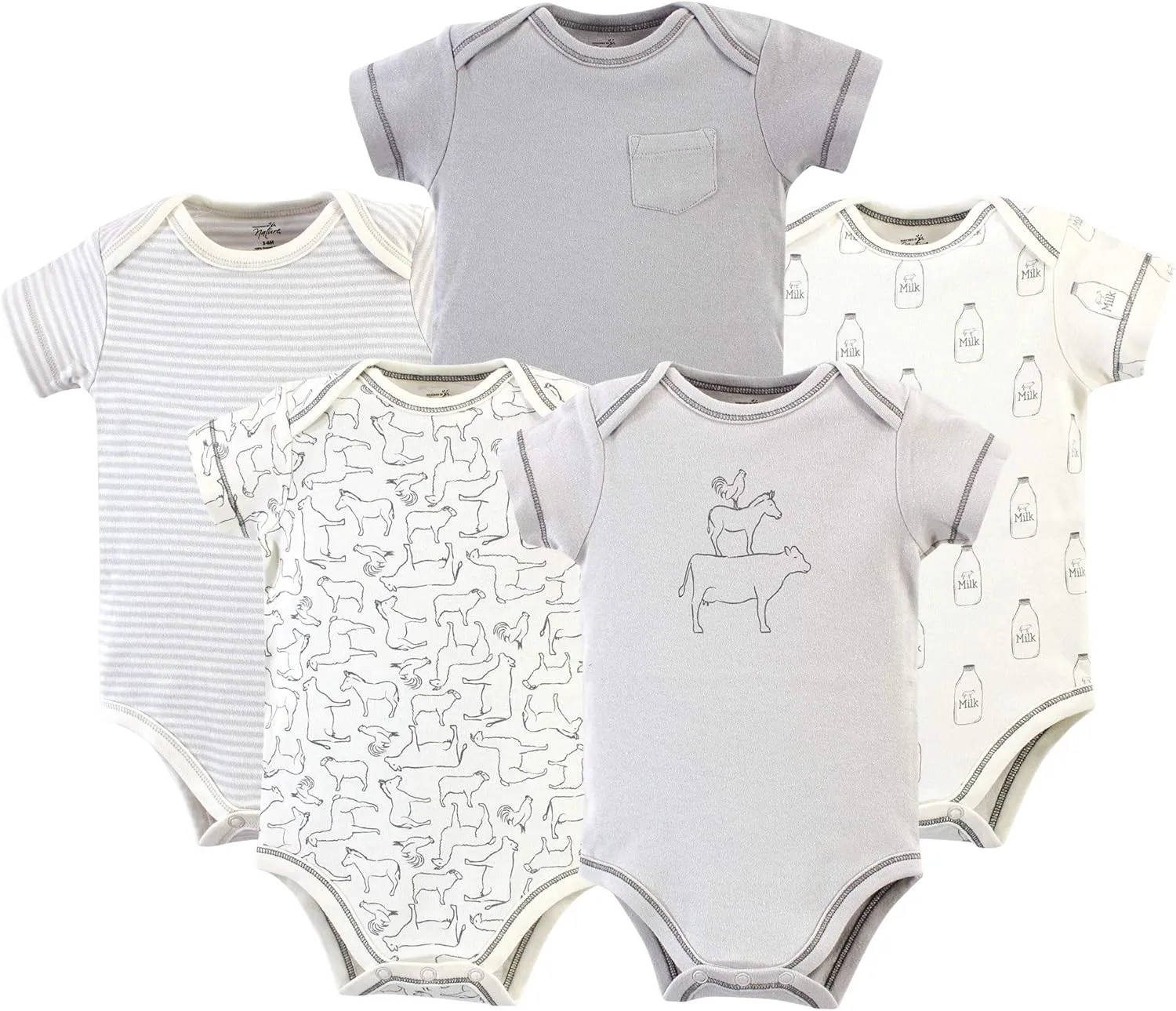 Touched by Nature Unisex Baby Organic Cotton Bodysuits