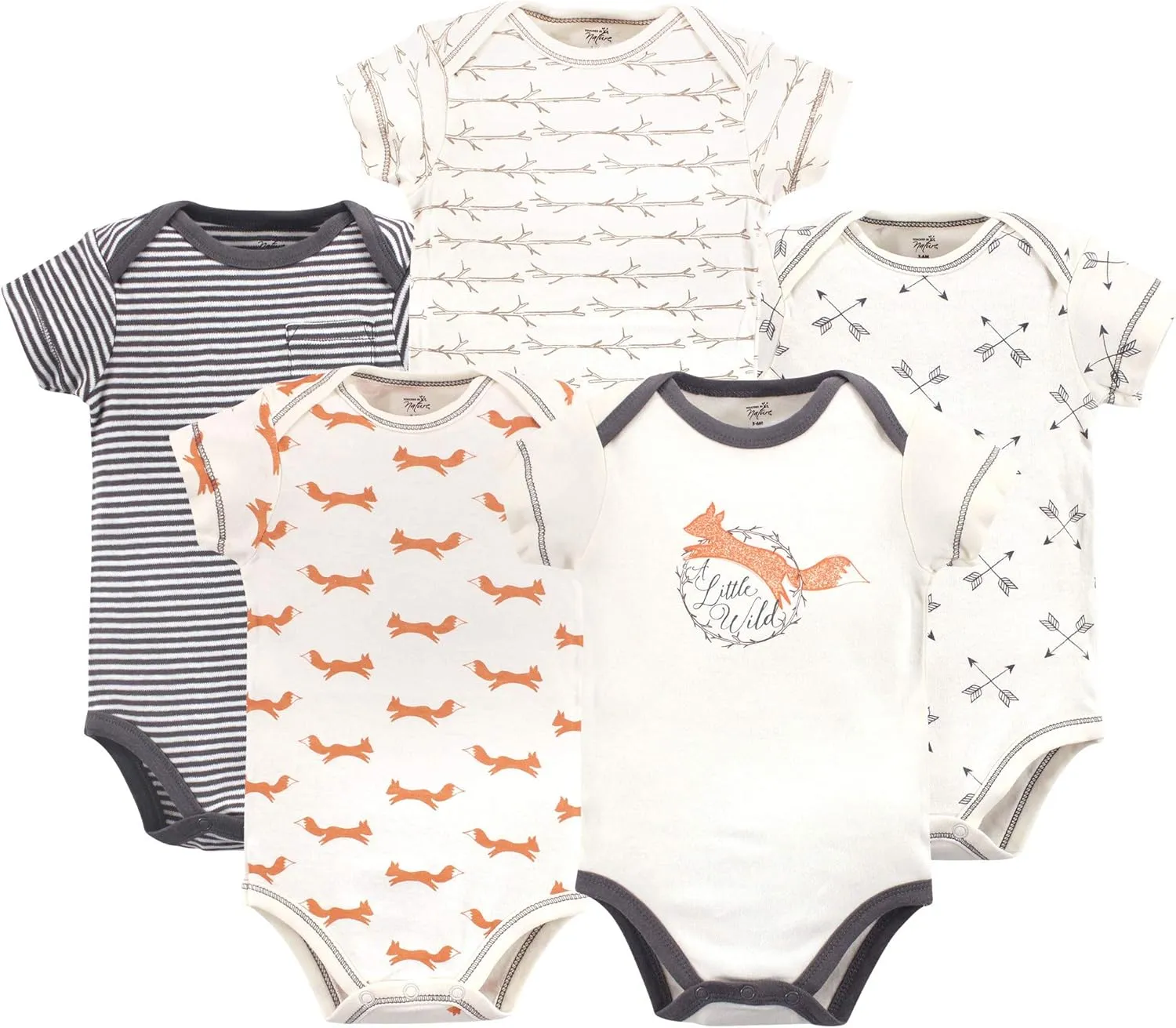 Touched by Nature Unisex Baby Organic Cotton Bodysuits