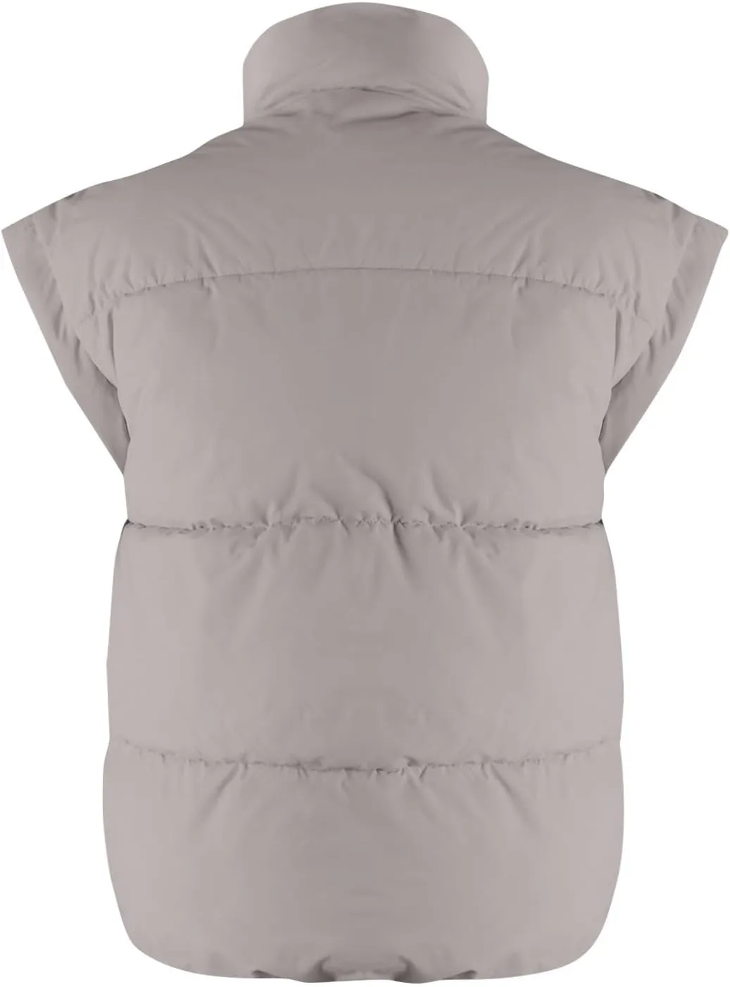 Vests For Women 2024 Trendy Fall Crop Puffer Vests Outerwear Plus Size Cap Sleeve Quilted Jacket Winter Coats