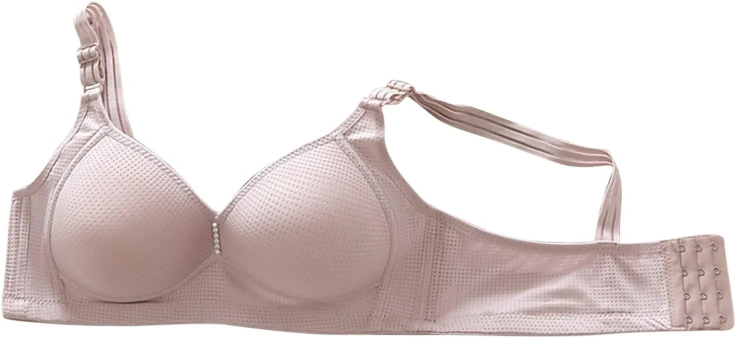 Wireless Bras for Older Women Push Up Plus Size Sleep Bralettes Breathable No Wire Full Coverage Everyday Underwear