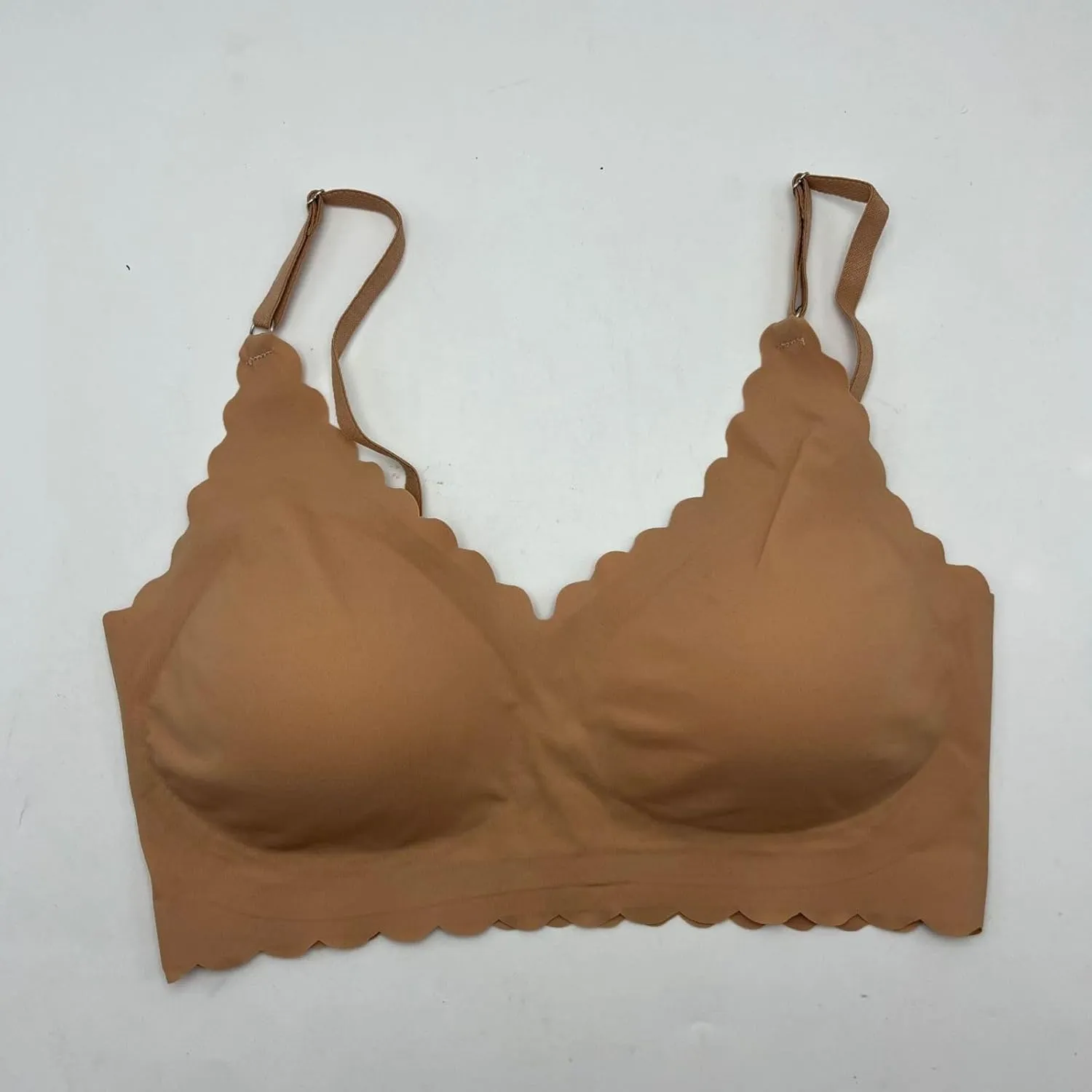 Wireless Seamless Bras for Women Comfort No Underwire Bralettes Full Coverage Comfortable Bra Comfy Wavy V Neck Bras