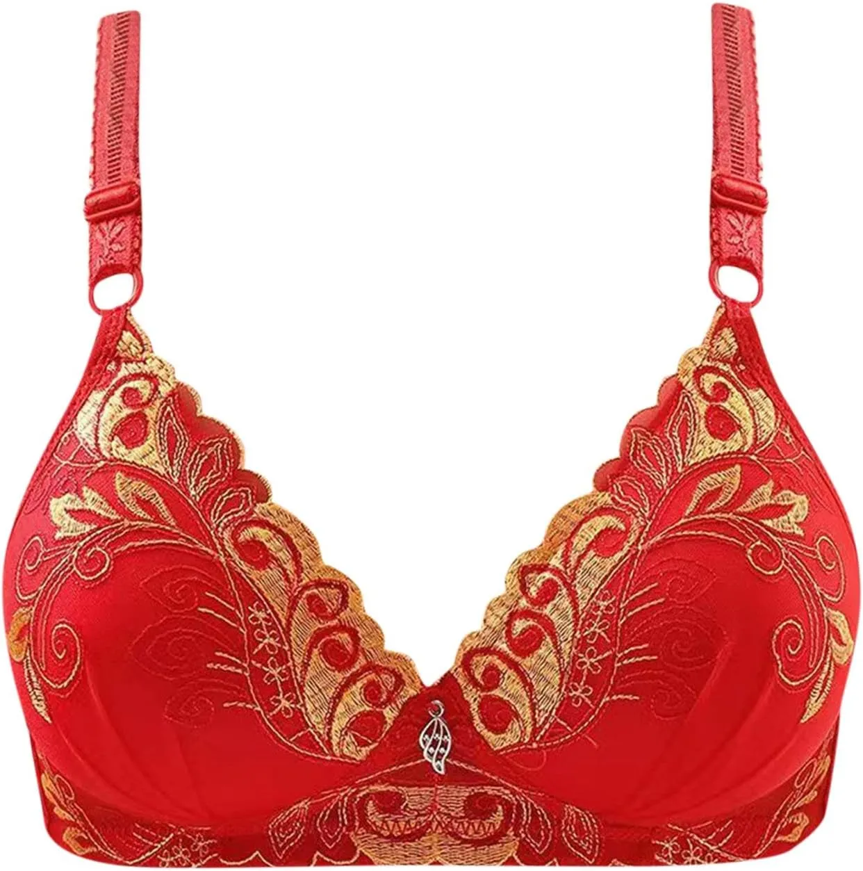 Women Beautifully Embroidered Floral Bras Push Up Pair Breast Support Comfort Bra Thin Fashion Bralette Work Underwear