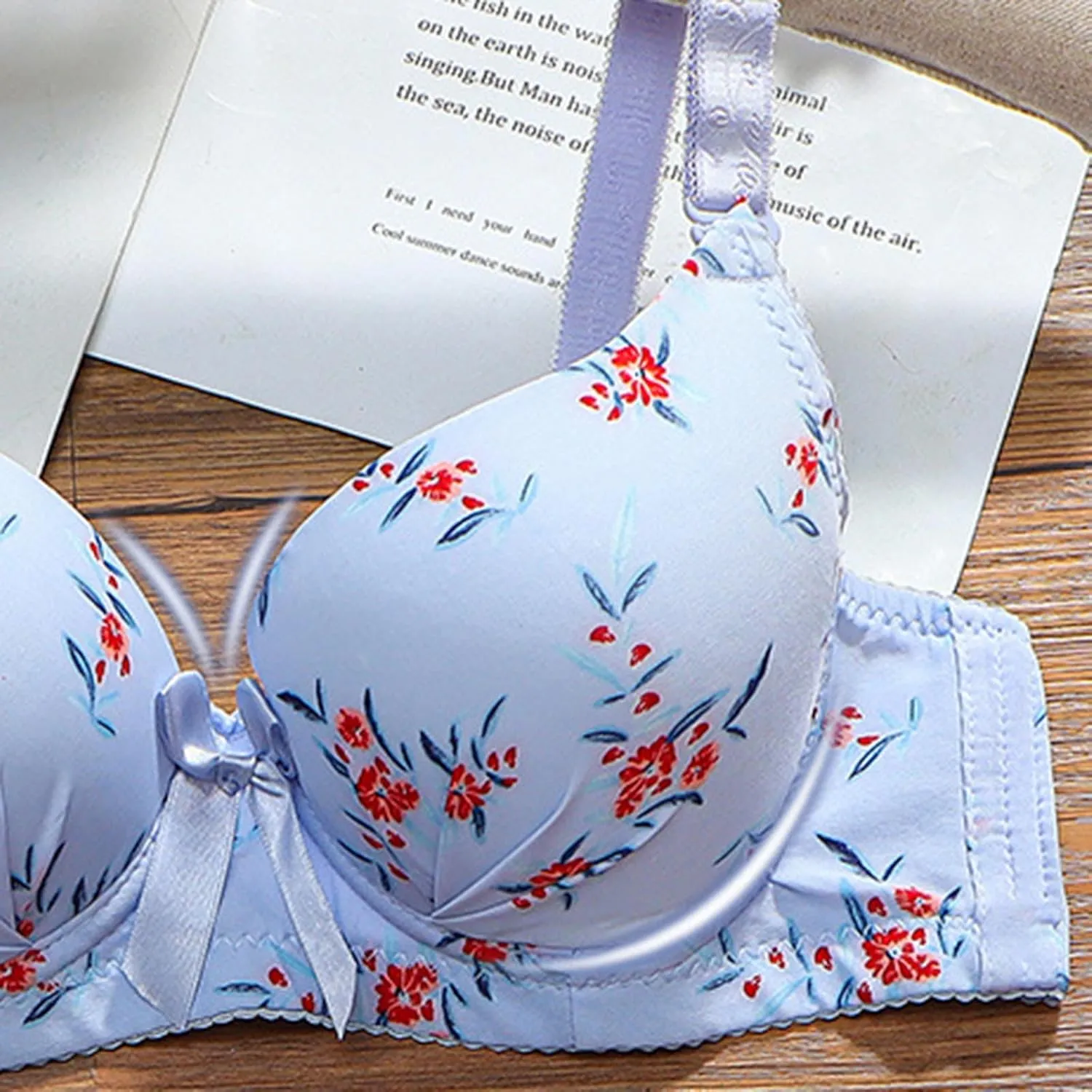 Women High Support Breathable Bralettes No Underwire Push Up Seamless Bras Wirefree Full Coverage Bralette