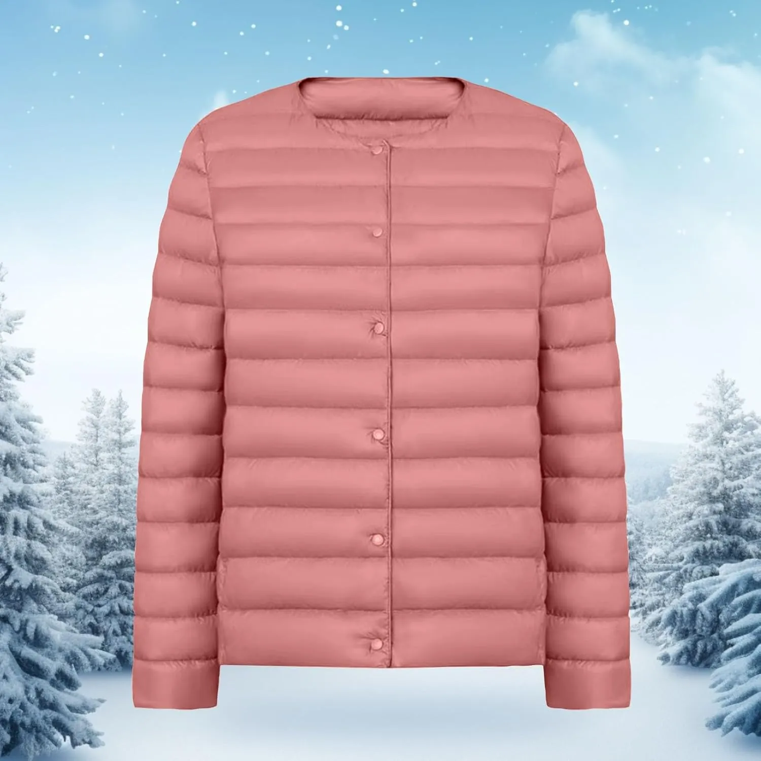 Women Short Padded Quilted Jacket Fashion Casual Packable Puffer Coat Solid Open Front Cardigan Long Sleeve
