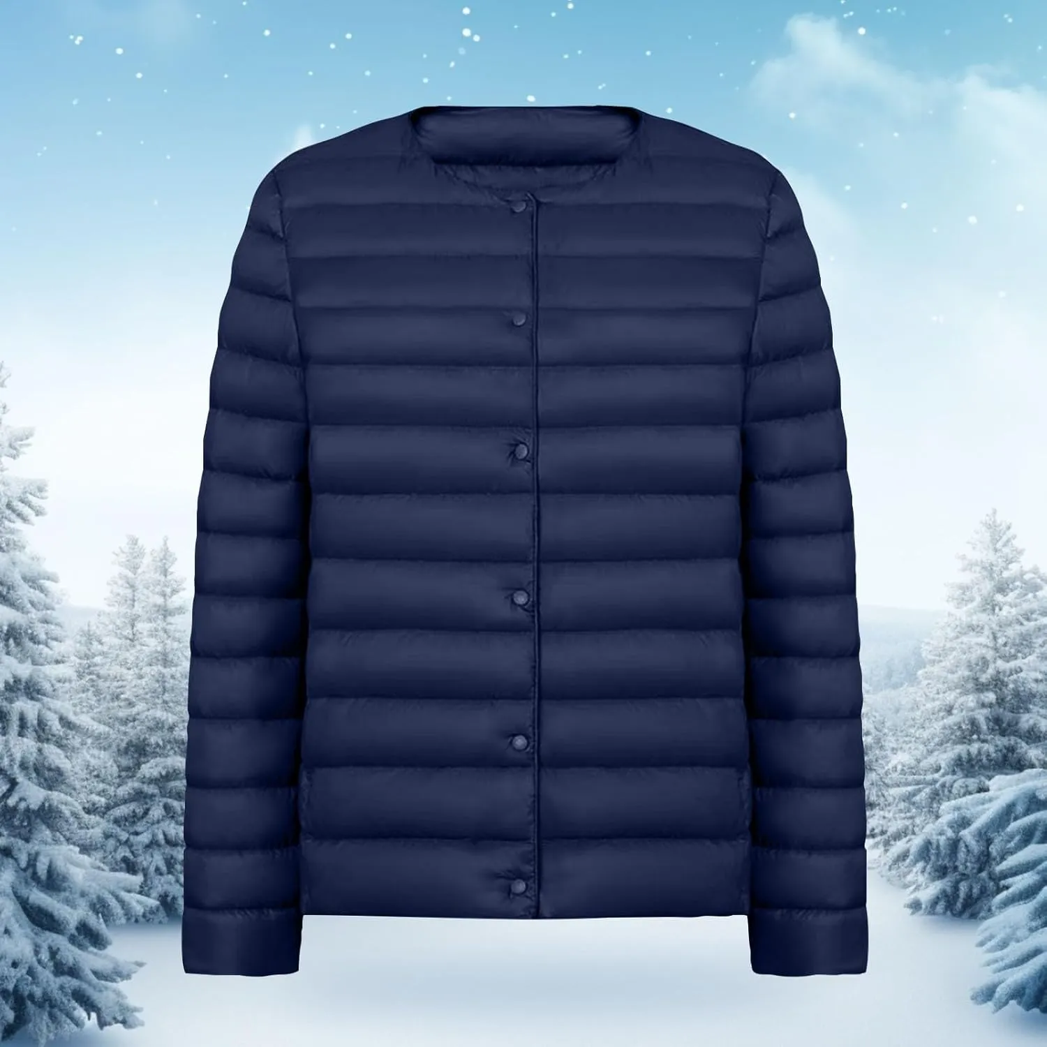 Women Short Padded Quilted Jacket Fashion Casual Packable Puffer Coat Solid Open Front Cardigan Long Sleeve