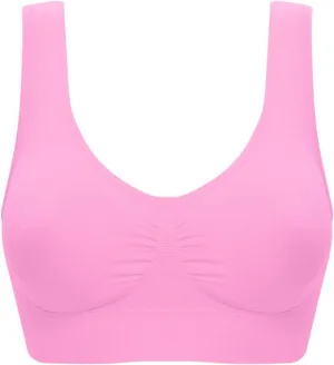 Women Sports Bra Fitness Fashion Yoga Bra Comfort Wireless Push Up Bra High Support Bra Padded Yoga Tank Tops