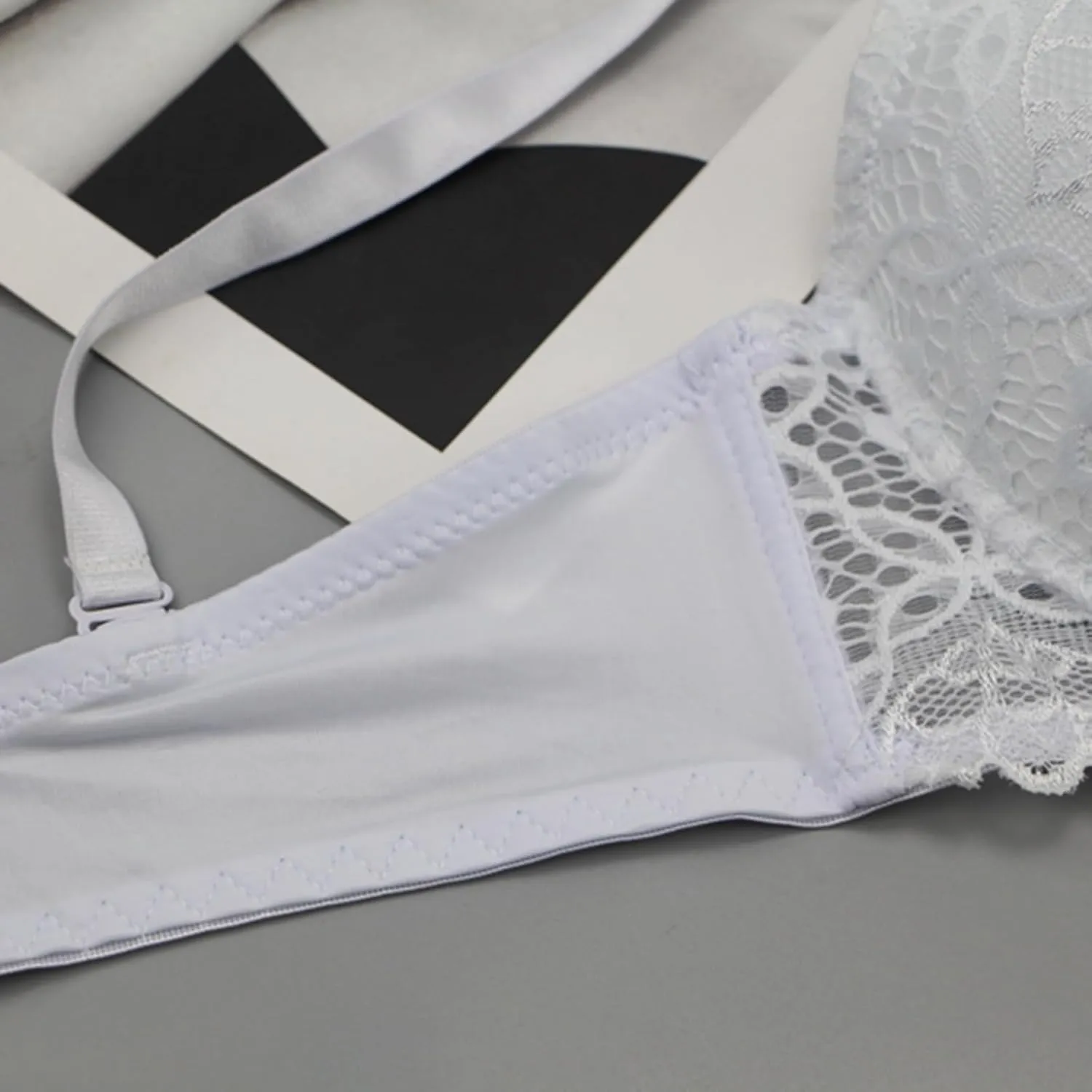 Women T-Shirt Bra Lace Underwire Push-Up Bralettes Full Coverage Brassiere Lightly Lined T-Shirt Bras Ladies Underwear