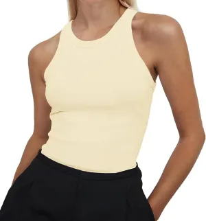 Womens 2025 Slim Fit Camisole Casual Breathable Crewneck Tank Tops Summer Basic Gym Sport Undershirts T-Shirts