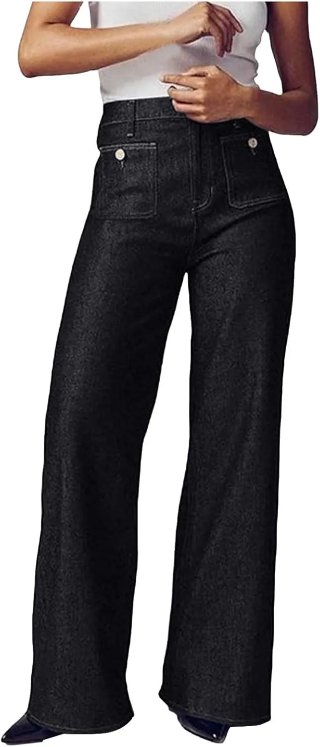 Women's Baggy Jeans Sweatpants Jeans High Waisted Jeans Wide Straight Leg Denim Pants Boyfriend Jeans