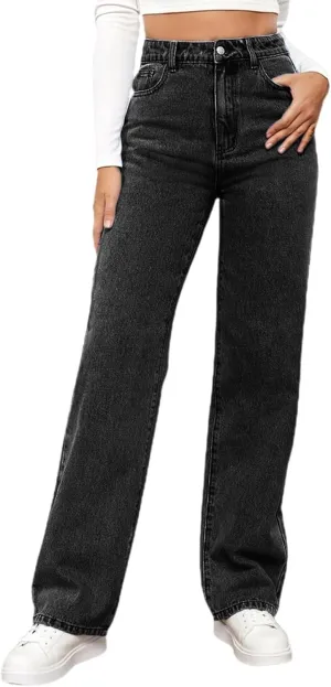 Women's Baggy Jeans Sweatpants Jeans High Waisted Jeans Wide Straight Leg Denim Pants Boyfriend Jeans