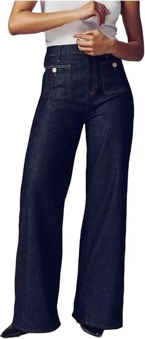 Women's Baggy Jeans Sweatpants Jeans High Waisted Jeans Wide Straight Leg Denim Pants Boyfriend Jeans