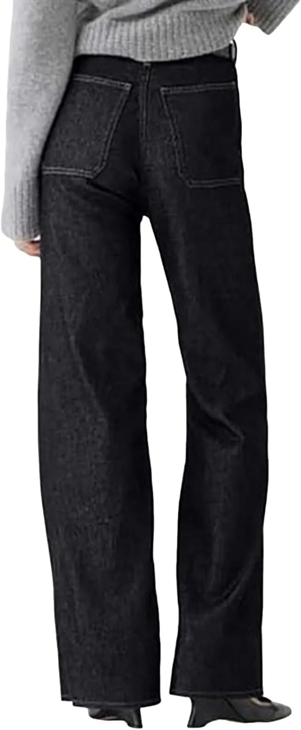 Women's Baggy Jeans Sweatpants Jeans High Waisted Jeans Wide Straight Leg Denim Pants Boyfriend Jeans