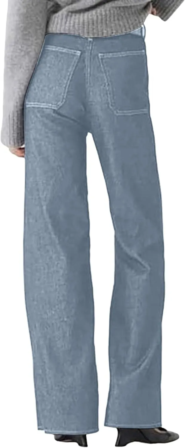 Women's Baggy Jeans Sweatpants Jeans High Waisted Jeans Wide Straight Leg Denim Pants Boyfriend Jeans