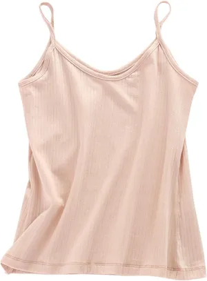 Women's Cotton T-Shirt Plus Size Solid Scoop Neck Sleeveless Camisole Casual Lightweight Breathable Slim Fit Blouse