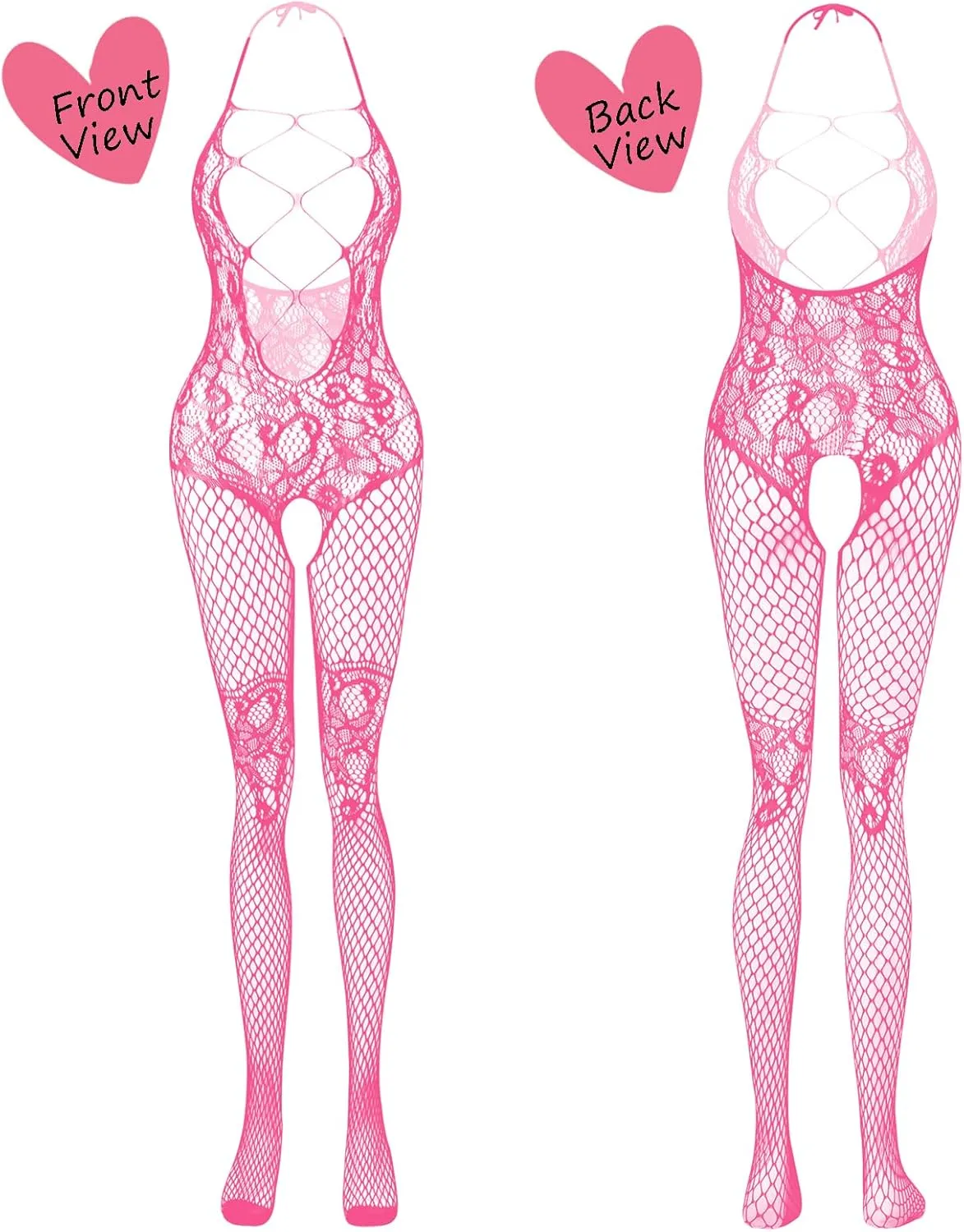 Women's Fishnet Lingerie Lace Stockings Bodysuits Mesh Babydoll for Women