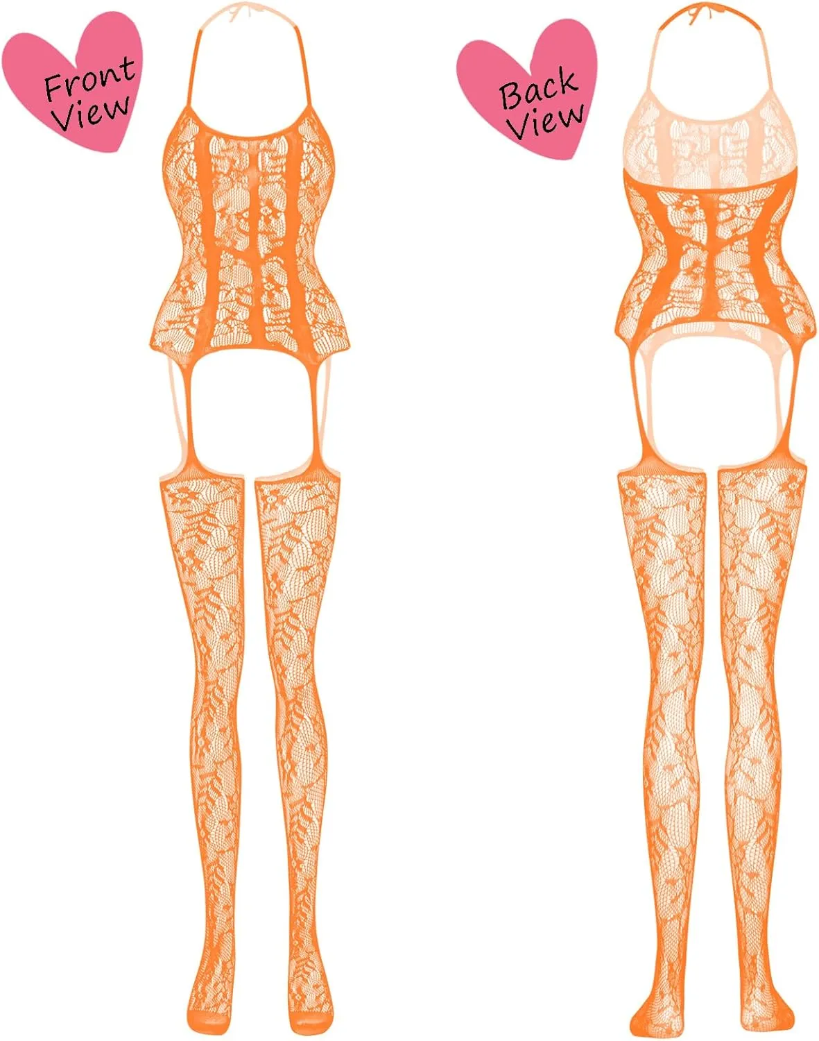 Women's Fishnet Lingerie Lace Stockings Bodysuits Mesh Babydoll for Women
