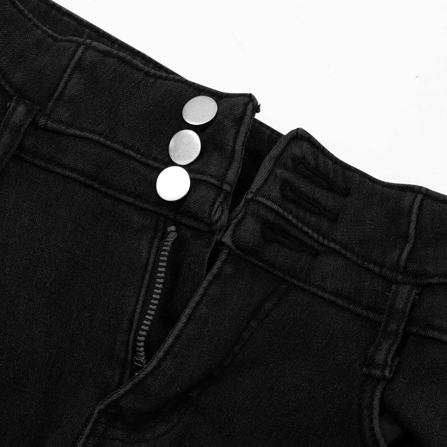 Womens Flare Jeans High Waisted Wide Leg Baggy Jeans Stretch Denim Pants Distressed Boyfriend Denim Jeans