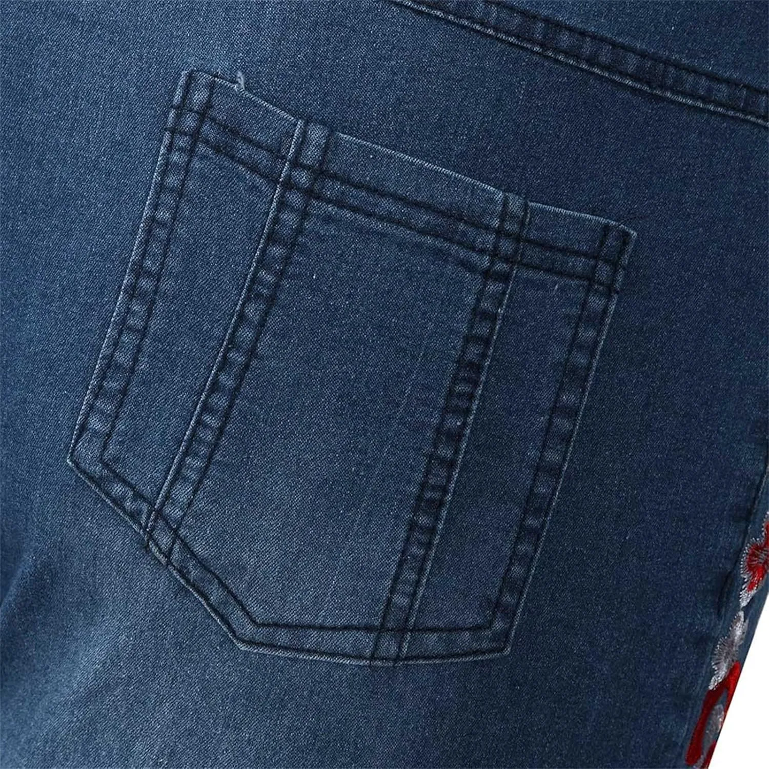 Womens Flared Jeans High Waisted Bell Bottom Jeans 70s Retro Jeans Lightweight Denim Pants Embroidered Bootcut Jeans